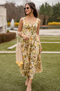 FINAL SALE - Wildflower Fields Yellow Floral Maxi Dress