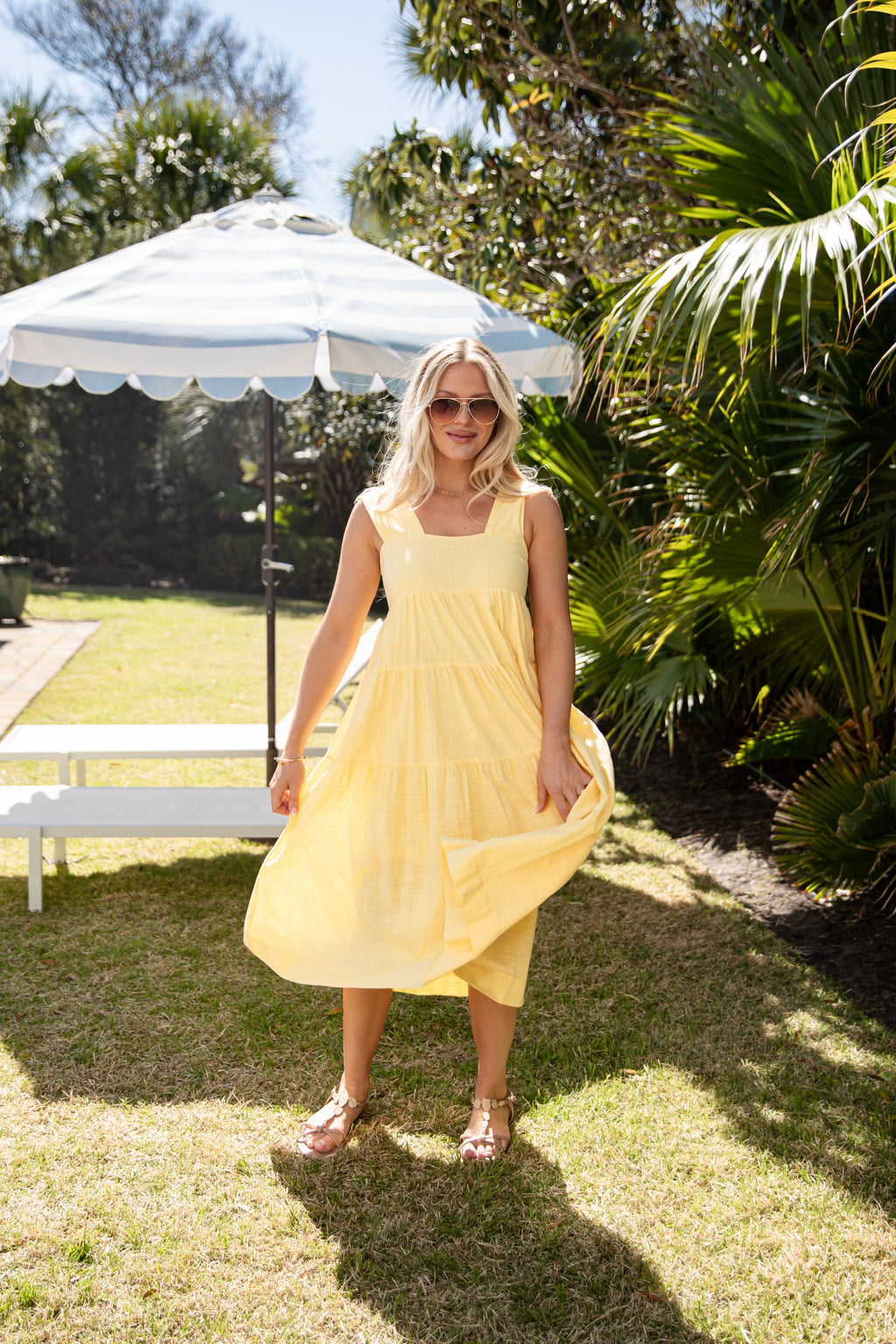 FINAL SALE - Speak Your Mind Tiered Midi Dress